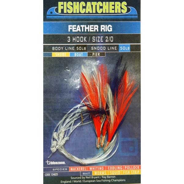 Fishcatcher 3 Hook Feather Rig 2/0 – Bluezone Fishing