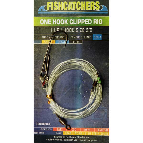 Fishcatcher 1 Hook Clipped Rig 2/0 – Bluezone Fishing