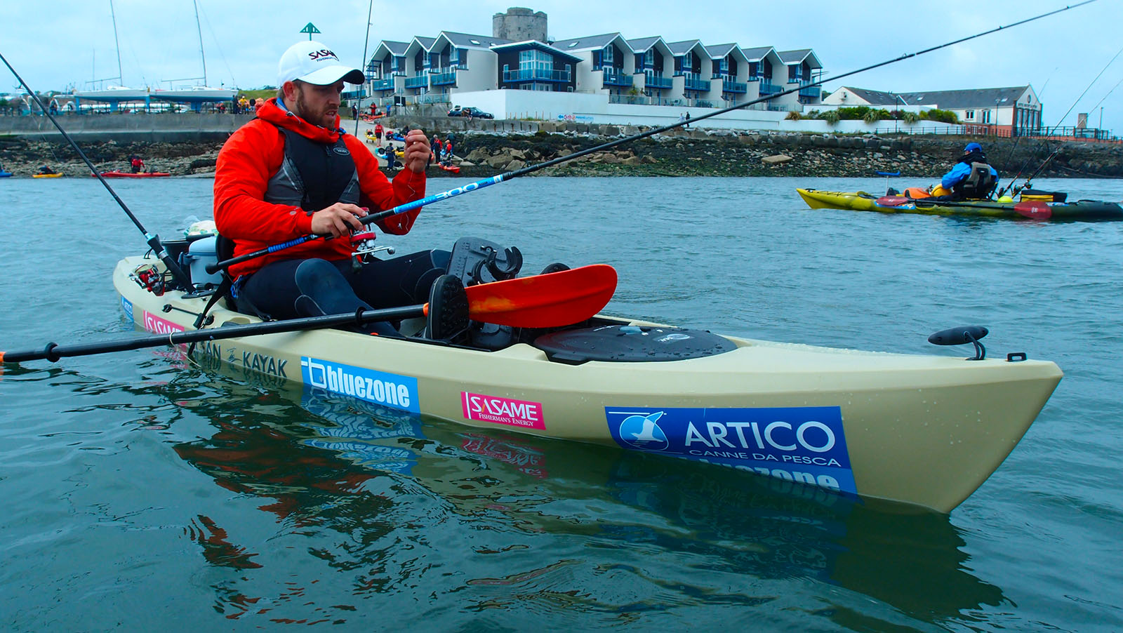 Cornish Shore and Kayak Fisherman: Summer Float Fishing for